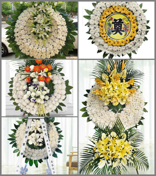 浙江省嘉兴桐乡市崇福镇五丰村花圈速递